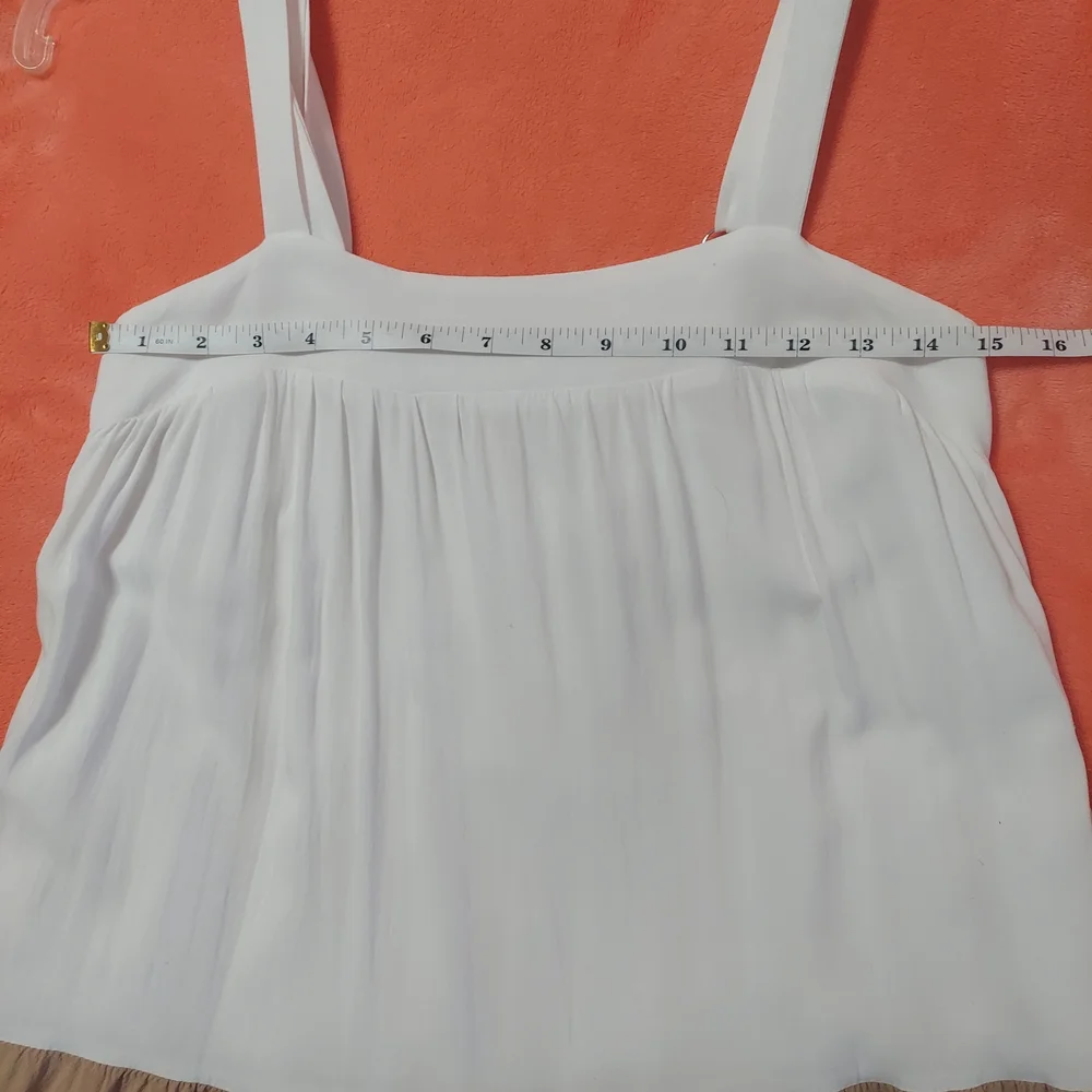 Anthropologie Square-Neck Tiered Colorblock Midi Dress Neutral Size Small - Picture 4 of 8